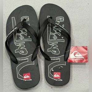 QUICKSILVER - Molokai Lanai Flip-Flops - Slim Thongs - Size 10US Black Red White